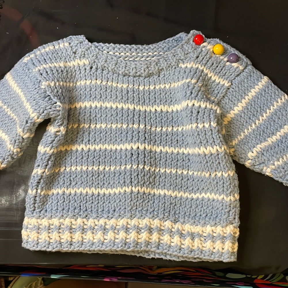 Hank crocheted baby sweater 12-18 months